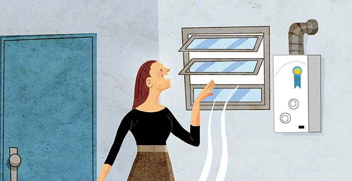 Havendo o cheiro de gás e constatado vazamento, ventilar o ambiente , imediatamente desligar o registro e sair do local.